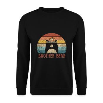 Frère ours indien frère frère cadeau garçon - Sweat-shirt Unisexe - noir - Devant - Alina (178cm) & Michal (187cm)