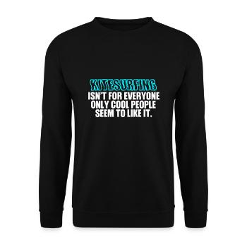 Kiteboarder Kite Surf Surfing Retro Vintage Kiting - Unisex Sweatshirt - black - Front - Alina (178cm) & Michal (187cm)