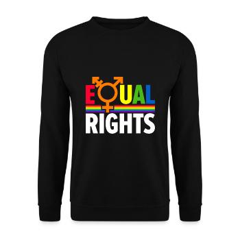 Equal Rights Gay Pride Rainbow Bisexual Love Lgbtq - Unisex Pullover - Schwarz - Vorne - Alina (178cm) & Michal (187cm)