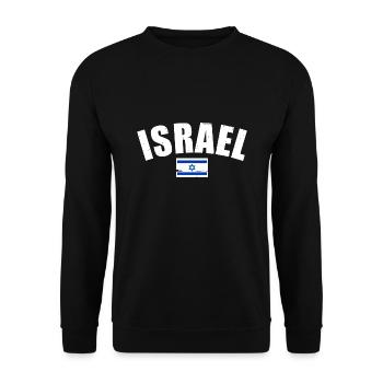 Israël Vintage Drapeau Israélien - Sweat-shirt Unisexe - noir - Devant - Alina (178cm) & Michal (187cm)