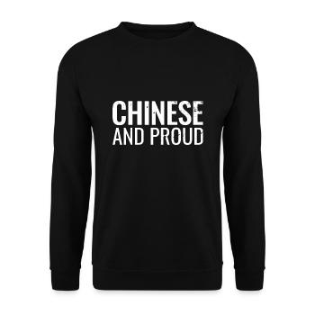 Chinois et fier Chine Chinesisch - Sweat-shirt Unisexe - noir - Devant - Alina (178cm) & Michal (187cm)