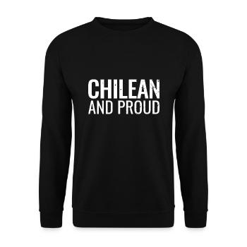 Chilean And Proud Chile - Unisex Sweatshirt - black - Front - Alina (178cm) & Michal (187cm)