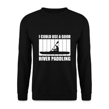 I Could Use A Good Paddling Canoe Rowing Paddling - Unisex Pullover - Schwarz - Vorne - Alina (178cm) & Michal (187cm)