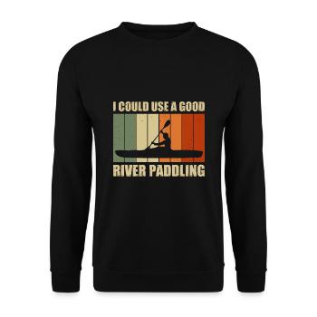 I Could Use A Good Paddling Canoe Rowing Paddling - Unisex Pullover - Schwarz - Vorne - Alina (178cm) & Michal (187cm)