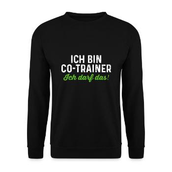 Co-Trainer Sport Coach Geschenk - Unisex Pullover - Schwarz - Vorne - Alina (178cm) & Michal (187cm)