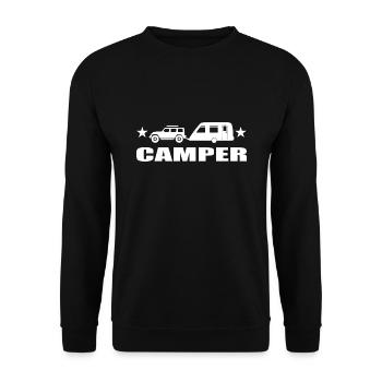 Camping - Unisex Pullover - Schwarz - Vorne - Alina (178cm) & Michal (187cm)