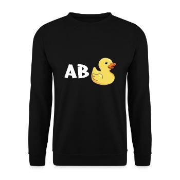 Lustig Ironie Ente Ente Sarkasmus Geschenk - Unisex Pullover - Schwarz - Vorne - Alina (178cm) & Michal (187cm)