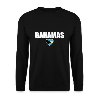 Bahamas Flag Bahamian Bahaman - Unisex Sweatshirt - black - Front - Alina (178cm) & Michal (187cm)