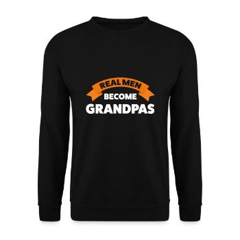 Großvater Großvater Großvater Geschenk - Unisex Pullover - Schwarz - Vorne - Alina (178cm) & Michal (187cm)