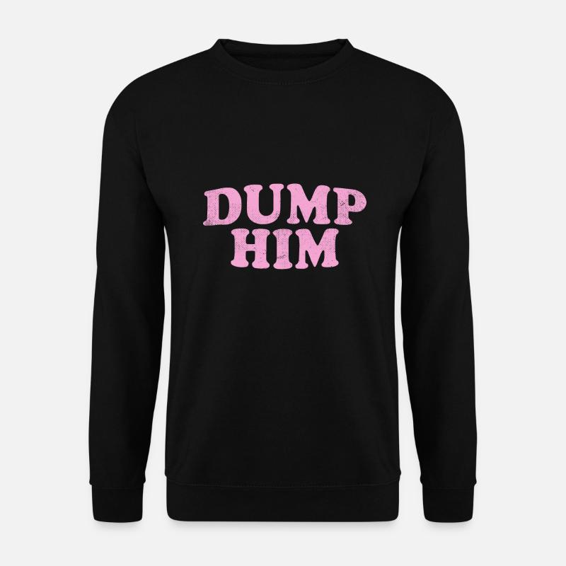 Dump Him Shirt Mädchen Y2K Grafik T-Shirt Damen Anti - Unisex Pullover - Schwarz