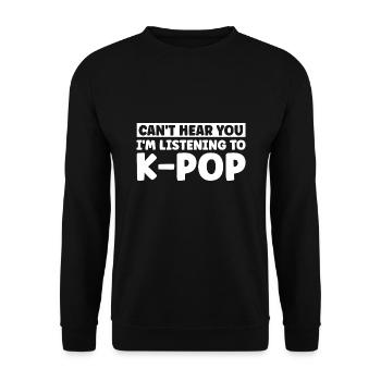 Südkorea k-pop Südkorea Geschenk - Unisex Pullover - Schwarz - Vorne - Alina (178cm) & Michal (187cm)