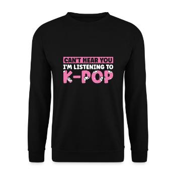 Südkorea k-pop Südkorea Geschenk - Unisex Pullover - Schwarz - Vorne - Alina (178cm) & Michal (187cm)