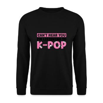 Südkorea k-pop Südkorea Geschenk - Unisex Pullover - Schwarz - Vorne - Alina (178cm) & Michal (187cm)