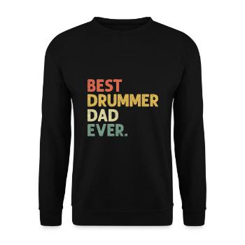Bester Schlagzeuger Vater aller Zeiten Schlagzeug Schlagzeug Vater - Unisex Pullover - Schwarz - Vorne - Alina (178cm) & Michal (187cm)