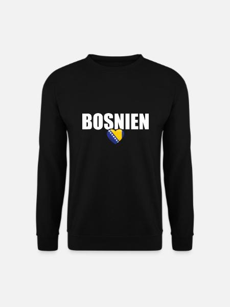 Bosnien Herzegowina Stolz Balkan Bosnische Flagge - Unisex Pullover - Schwarz
