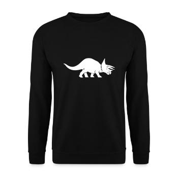 Triceratops - Unisex Sweatshirt - black - Front - Alina (178cm) & Michal (187cm)