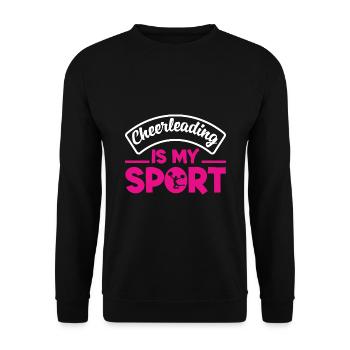 Cheerleading Is My Sport Cheerleader Gymnast Cheer - Unisex Pullover - Schwarz - Vorne - Alina (178cm) & Michal (187cm)