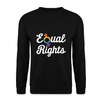 Equal Rights For Others Does Not Mean Less Rights - Unisex Pullover - Schwarz - Vorne - Alina (178cm) & Michal (187cm)