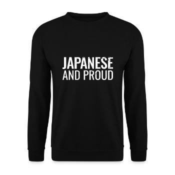 Japanese And Proud Japan Japanisch Japaner - Unisex Sweatshirt - black - Front - Alina (178cm) & Michal (187cm)