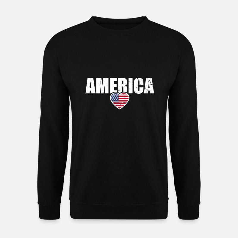 Amérique Drapeau américain États-Unis - Sweat-shirt Unisexe - noir