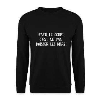 lever le coude - Sweat-shirt Unisexe - noir - Devant - Alina (178cm) & Michal (187cm)