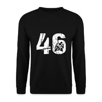 46 Moto Vintage Moto Moto Moto - Sweat-shirt Unisexe - noir - Devant - Alina (178cm) & Michal (187cm)