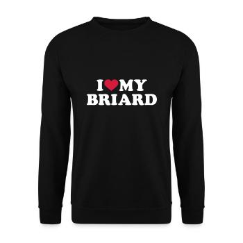 Briard - Unisex Pullover - Schwarz - Vorne - Alina (178cm) & Michal (187cm)