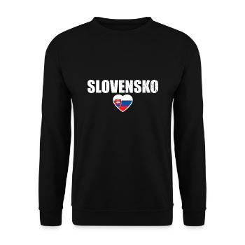 Slovensko Slovakia Slovak flag Slovak - Unisex Sweatshirt - black - Front - Alina (178cm) & Michal (187cm)