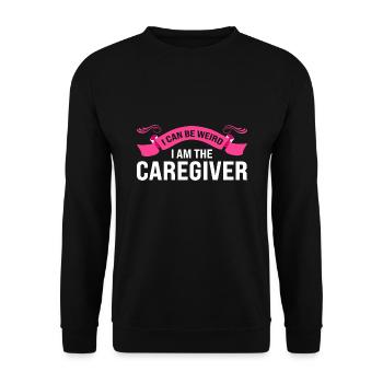 Pflegekraft Pflegekraft Hausmeister Geschenk - Unisex Pullover - Schwarz - Vorne - Alina (178cm) & Michal (187cm)
