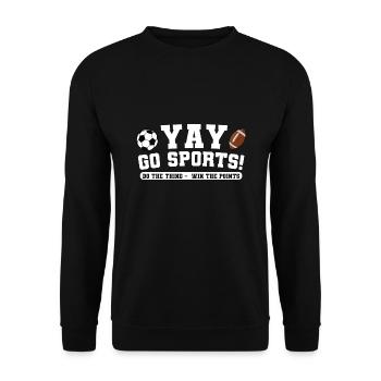 baller fussball baller Geschenk - Unisex Pullover - Schwarz - Vorne - Alina (178cm) & Michal (187cm)