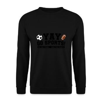 baller fussball baller Geschenk - Unisex Pullover - Schwarz - Vorne - Alina (178cm) & Michal (187cm)