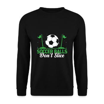 Footgolf Player Foot Golf Playing Footgolfers Foot - Unisex Sweatshirt - black - Front - Alina (178cm) & Michal (187cm)
