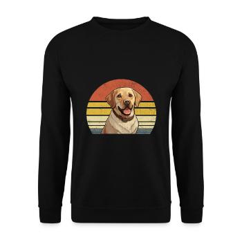 Retro Vintage Labrador Retriever Lab Dog Retriever - Unisex Sweatshirt - black - Front - Alina (178cm) & Michal (187cm)