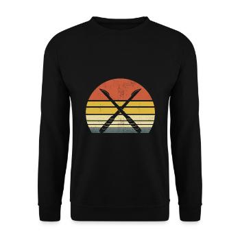 Retro Surgeon Surgery Surgical Doctor Surgeons - Unisex Sweatshirt - black - Front - Alina (178cm) & Michal (187cm)