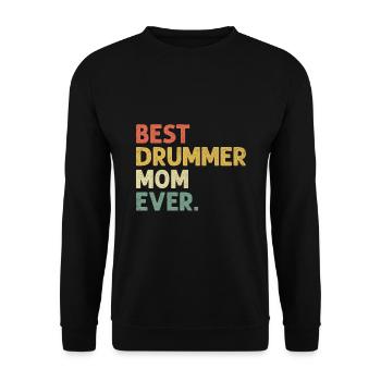 Beste Schlagzeuger-Mutter aller Zeiten Schlagzeug-Trommel-Mutter - Unisex Pullover - Schwarz - Vorne - Alina (178cm) & Michal (187cm)