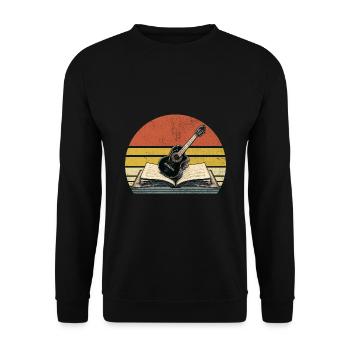 Professeur de musique rétro Classe Musicien Enseignement - Sweat-shirt Unisexe - noir - Devant - Alina (178cm) & Michal (187cm)