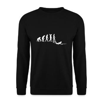 Spearfishing - Unisex Sweatshirt - black - Front - Alina (178cm) & Michal (187cm)