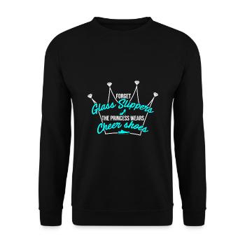 Forget Glass Slippers The Princess Wears Cheer Sho - Unisex Pullover - Schwarz - Vorne - Alina (178cm) & Michal (187cm)
