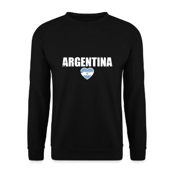 Argentine Argentine Drapeau argentin - Sweat-shirt Unisexe - noir - Devant - Alina (178cm) & Michal (187cm)