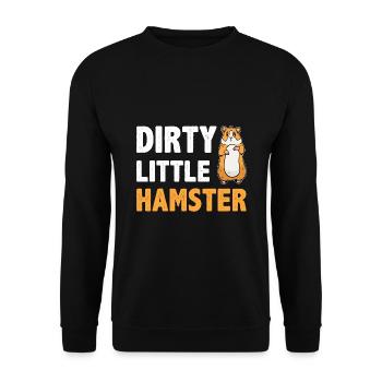 Dirty Little Hamster Hamster Pet Owner Animal Love - Unisex Pullover - Schwarz - Vorne - Alina (178cm) & Michal (187cm)