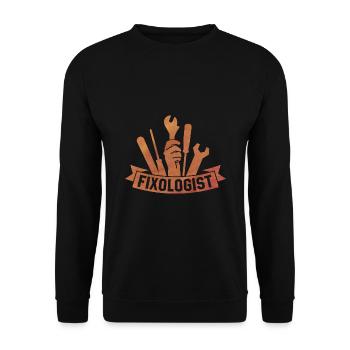 Fixologist Car Lover Auto Mechanic Vehicle Technic - Unisex Sweatshirt - black - Front - Alina (178cm) & Michal (187cm)