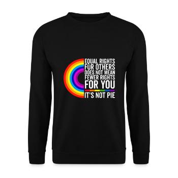 Equal Rights For Others Does Not Mean Less Rights - Unisex Pullover - Schwarz - Vorne - Alina (178cm) & Michal (187cm)