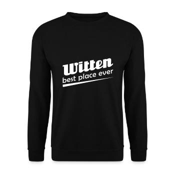 Witten - Stadt best place ever - Unisex Pullover - Schwarz - Vorne - Alina (178cm) & Michal (187cm)