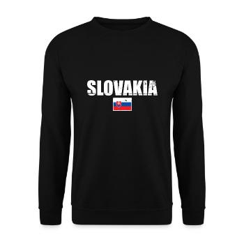 Slovakia Slovakia Slovak flag Slovak - Unisex Sweatshirt - black - Front - Alina (178cm) & Michal (187cm)