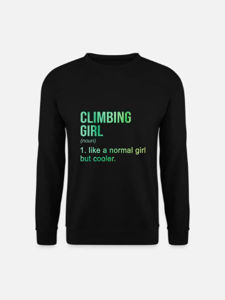 Climbing Girl Like A Normal Girl But Cooler Rock B - Unisex Pullover - Schwarz