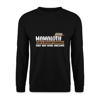Oma Faultier Faultier Mama Oma Geschenk - Unisex Pullover - Schwarz - Vorne - Alina (178cm) & Michal (187cm)