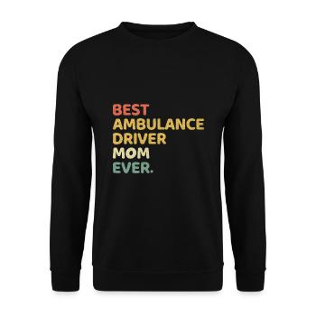 Meilleur ambulancier Maman Jamais EMS Paramedic Mothe - Sweat-shirt Unisexe - noir - Devant - Alina (178cm) & Michal (187cm)