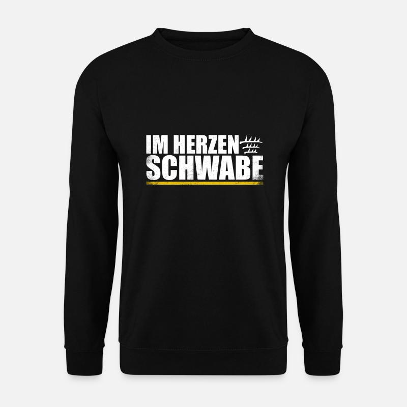 Im Herzen Schwabe Stolze Schwaben Vintage - Unisex Pullover - Schwarz