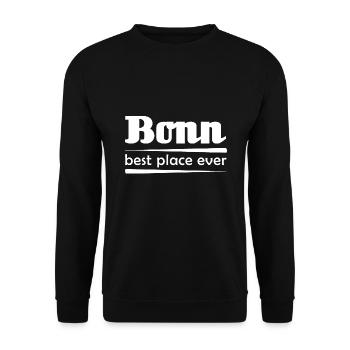 Bonn - best place ever - Unisex Pullover - Schwarz - Vorne - Alina (178cm) & Michal (187cm)