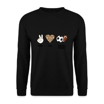 baller fussball baller Geschenk - Unisex Pullover - Schwarz - Vorne - Alina (178cm) & Michal (187cm)
